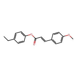 (E)-4-ethylphenyl 3-(4-methoxyphenyl)acrylate structure