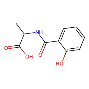 (2R)-2-[(2-羟基苯甲酰基)氨基]丙酸 structure