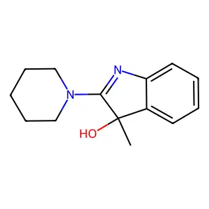 3H-Indol-3-ol, 3-methyl-2-piperidino- structure