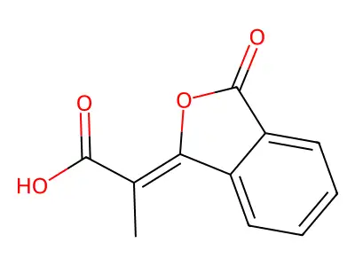2-(3-氧代-2-苯并呋喃-1-亚基)丙酸 structure