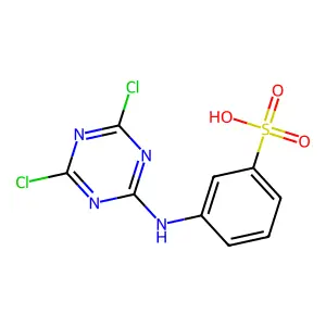 Benzenesulfonic acid, 3-[(4,6-dichloro-1,3,5-triazin-2-yl)amino]- structure