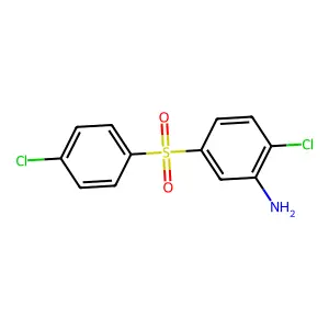 2-Chloro-5-[(4-chlorophenyl)sulfonyl]aniline structure
