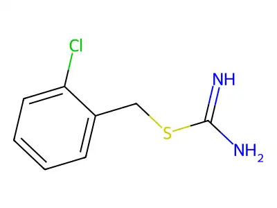 Pseudourea, 2-(2-chlorobenzyl)-2-thio-, hydrochloride structure