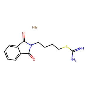 Pseudourea, 2-(4-phthalimidobutyl)-2-thio-, hydrobromide structure