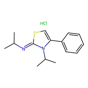 3-Isopropyl-2-isopropylamino-4-phenylthiazolium chloride structure