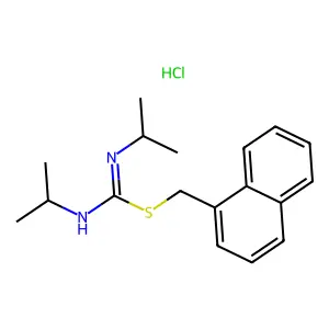 Pseudourea, 1,3-diisopropyl-2-(1-naphthylmethyl)-2-thio-, hydrochloride structure