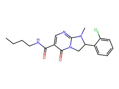 Imidazo(1,2-a)pyrimidine-6-carboxamide, 1,2,3,5-tetrahydro-N-butyl-2-(2-chlorophenyl)-1-methyl-5-oxo- structure