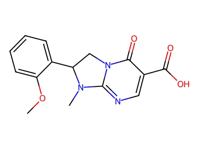 Imidazo(1,2-a)pyrimidine-6-carboxylic acid, 1,2,3,5-tetrahydro-2-(2-methoxyphenyl)-1-methyl-5-oxo- structure