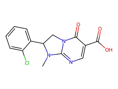 Imidazo(1,2-a)pyrimidine-6-carboxylic acid, 1,2,3,5-tetrahydro-2-(2-chlorophenyl)-1-methyl-5-oxo- structure