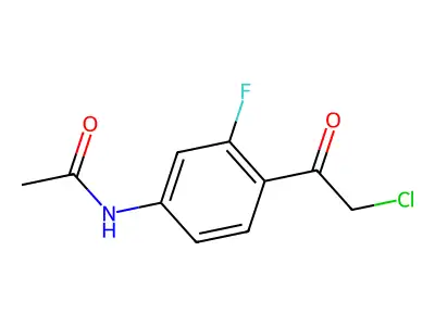 N-(4-(2-chloroacetyl)-3-fluorophenyl)acetamide structure