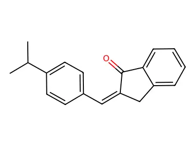 1H-Inden-1-one, 2,3-dihydro-2-[[4-(1-methylethyl)phenyl]methylene]- structure