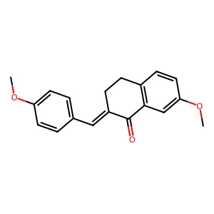 7-Methoxy-2-(4-methoxybenzylidene)-1,2,3,4-tetrahydronaphthalen-1-one structure