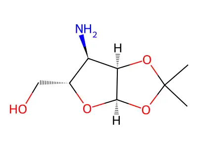 3-Amino-3-deoxy-1,2-O-(1-methylethylidene)pentofuranose structure
