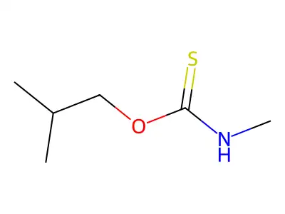 O-Isobutyl-N-methylthionocarbamate structure