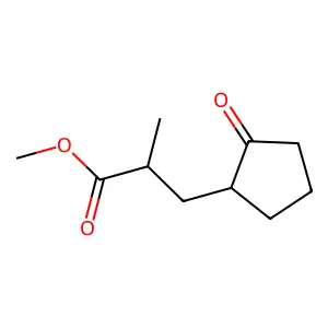 Methyl 2-methyl-3-(2-oxocyclopentyl)propanoate structure
