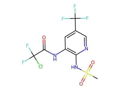 Acetamide, 2-chloro-2,2-difluoro-N-(2-((methylsulfonyl)amino)-5-(trifluoromethyl)-3-pyridinyl)- structure