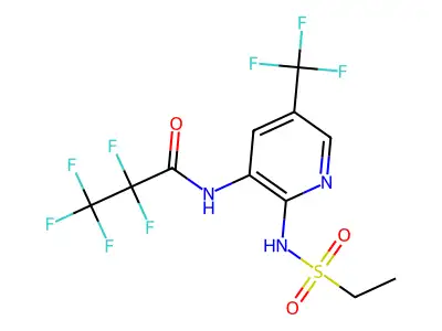 Propanamide, N-(2-((ethylsulfonyl)amino)-5-(trifluoromethyl)-3-pyridinyl)-2,2,3,3,3-pentafluoro- structure