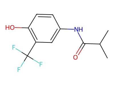 Propanamide, N-[4-hydroxy-3-(trifluoromethyl)phenyl]-2-methyl- structure