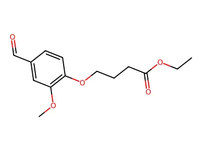 Ethyl 4-(4-formyl-2-methoxyphenoxy)butanoate structure