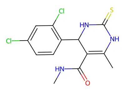 4-(2,4-dichlorophenyl)-N,6-dimethyl-2-sulfanylidene-3,4-dihydro-1H-pyrimidine-5-carboxamide structure