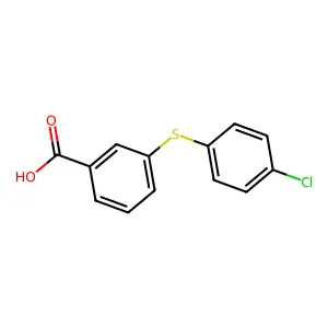 3-(4-Chlorophenyl)sulfanylbenzoic acid structure