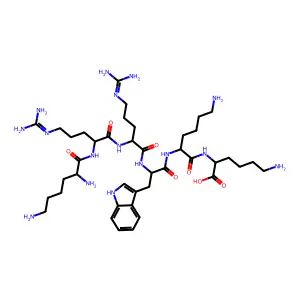 Lysyl-arginyl-arginyltryptophyl-lysyl-lysine structure