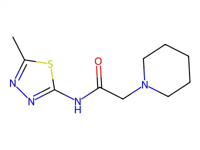 1-Piperidineacetamide, N-(5-methyl-1,3,4-thiadiazol-2-yl)- structure