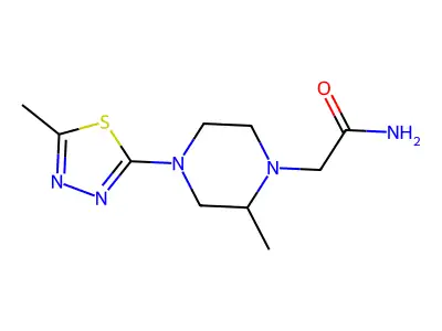 1-Piperazineacetamide, 4-methyl-N-(5-methyl-1,3,4-thiazol-2-yl)- structure