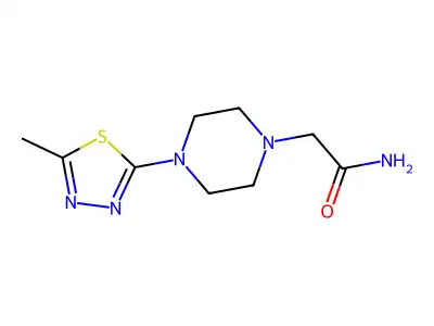 1-Piperazineacetamide, N-(5-methyl-1,3,4-thiadiazol-2-yl)- structure