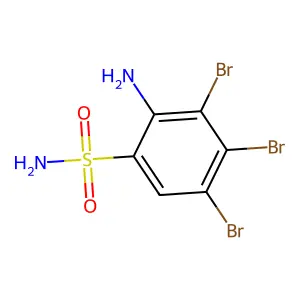 2-Amino-3,4,5-tribromobenzenesulfonamide structure