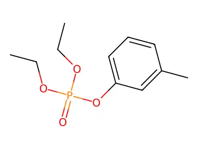 Phosphoric acid, diethyl 3-methylphenyl ester structure