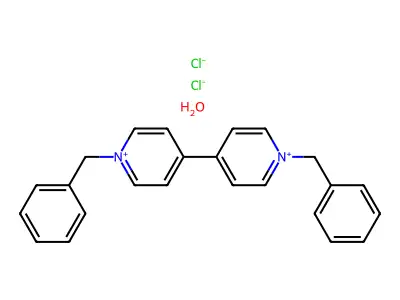 1,1'-二苄基-4,4'-联吡啶二氯化物水合物 structure