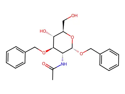 N-[5-hydroxy-6-(hydroxymethyl)-2,4-bis(phenylmethoxy)oxan-3-yl]acetamide structure