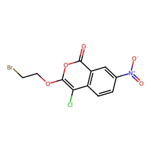3-(2-Bromo-ethoxy)-4-chloro-7-nitro-isocoumarin structure