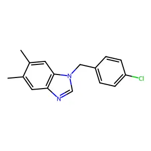 1-(4-chlorobenzyl)-5,6-dimethyl-1H-benzimidazole structure
