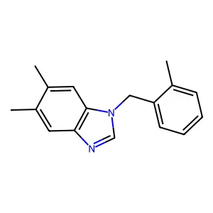 5,6-Dimethyl-1-[(2-methylphenyl)methyl]benzimidazole structure