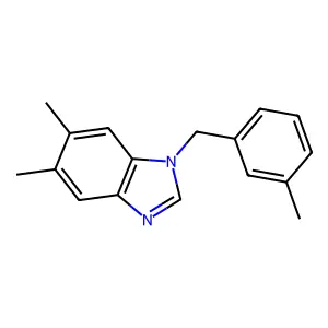 5,6-Dimethyl-1-[(3-methylphenyl)methyl]benzimidazole structure