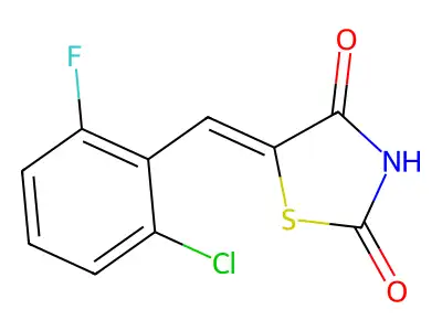 2,4-Thiazolidinedione, 5-[(2-chloro-6-fluorophenyl)methylene]- structure