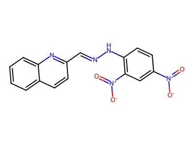 2,4-dinitro-N-(quinolin-2-ylmethylideneamino)aniline structure