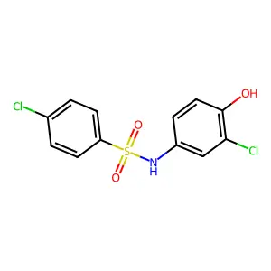 Benzenesulfonamide, 4-chloro-N-(3-chloro-4-hydroxyphenyl)- structure