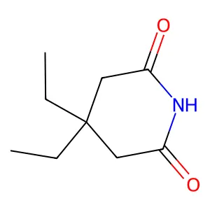 4,4-Diethylpiperidine-2,6-dione structure