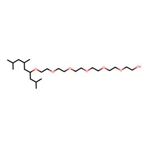 3,6,9,12,15,18-Hexaoxatetracosan-1-ol, 19-isobutyl-21,23-dimethyl- structure