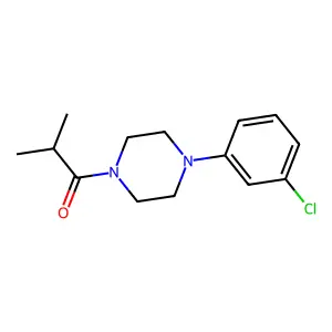 1-[4-(3-Chlorophenyl)piperazin-1-yl]-2-methylpropan-1-one structure
