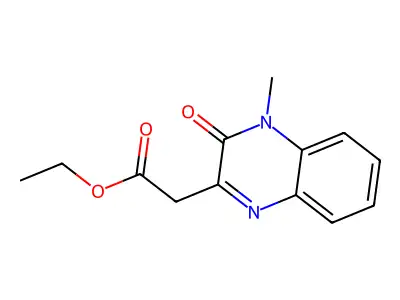 Ethyl 2-(4-methyl-3-oxo-3,4-dihydro-2-quinoxalinyl)acetate structure