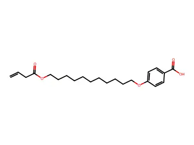 4-{[11-(3-Butenoyloxy)undecyl]oxy}benzenecarboxylic acid structure