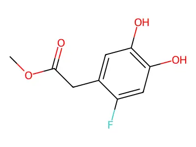 Methyl 2-(2-fluoro-4,5-dihydroxyphenyl)acetate structure