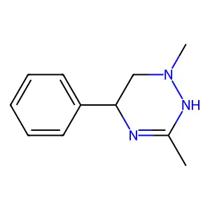 as-Triazine, 1,4,5,6-tetrahydro-1,3-dimethyl-5-phenyl- structure