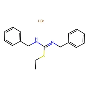 Pseudourea, 1,3-dibenzyl-2-ethyl-2-thio-, hydrobromide structure