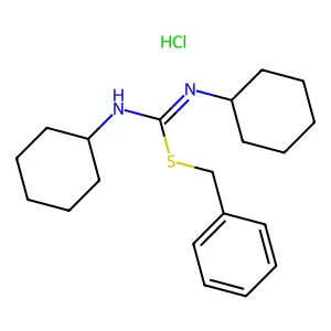 Pseudourea, 2-benzyl-1,3-dicyclohexyl-2-thio-, hydrochloride structure