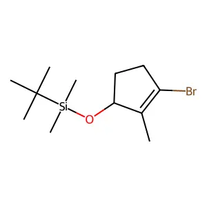 (3-Bromo-2-methylcyclopent-2-enyloxy)(t-butyldimethylsilane) structure